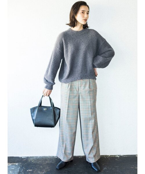 THE SHOP TK （ザ ショップ ティーケー ）の「◆シャギーニット（ニット/セーター・レディース・チャコールグレー/サンドベージュ/パープル系4・12/13/14）」の4枚目の写真