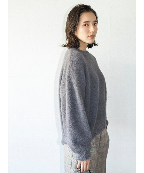 THE SHOP TK （ザ ショップ ティーケー ）の「◆シャギーニット（ニット/セーター・レディース・チャコールグレー/サンドベージュ/パープル系4・12/13/14）」の5枚目の写真