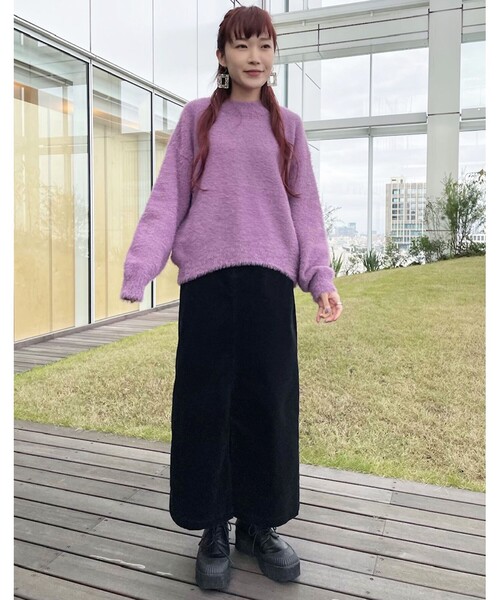 THE SHOP TK （ザ ショップ ティーケー ）の「◆シャギーニット（ニット/セーター・レディース・チャコールグレー/サンドベージュ/パープル系4・12/13/14）」の7枚目の写真