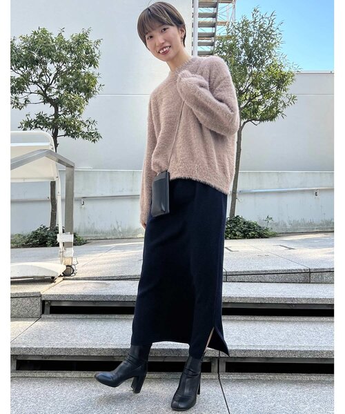 THE SHOP TK （ザ ショップ ティーケー ）の「◆シャギーニット（ニット/セーター・レディース・チャコールグレー/サンドベージュ/パープル系4・12/13/14）」の9枚目の写真