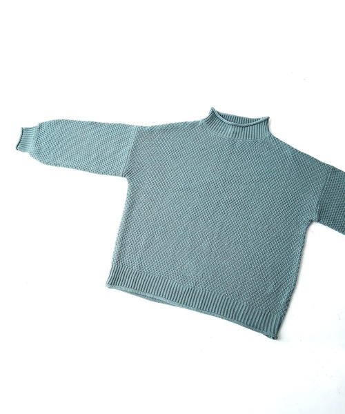 osharewalker（オシャレウォーカー）の「『鹿の子編みハイネックニット』（ニット/セーター・レディース・ブラック/アイボリー/ミント/ラベンダー/イエロー・FREE）」の6枚目の写真