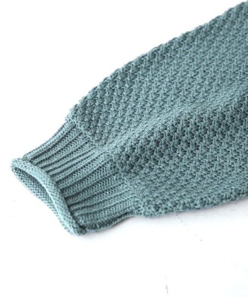 osharewalker（オシャレウォーカー）の「『鹿の子編みハイネックニット』（ニット/セーター・レディース・ブラック/アイボリー/ミント/ラベンダー/イエロー・FREE）」の9枚目の写真