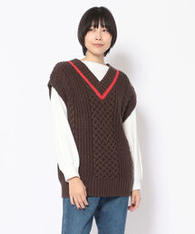 EACH. | EACH (イーチ) LOW-GAUGE CABLE KNIT VEST(ニット/セーター)