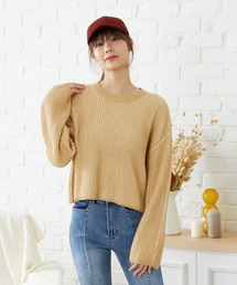 acro | ツートンバイカラーリブニット/AC1187(ニット/セーター)