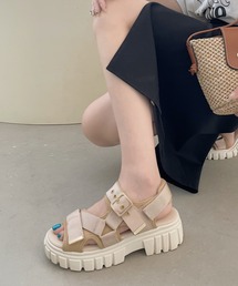 Shoes in Closet | 軽量厚底 ベルクロ スポーツサンダル 7464WB(サンダル)
