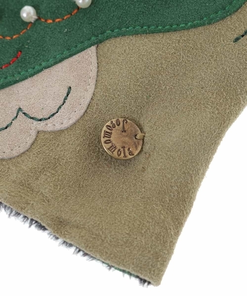 Jocomomola（ホコモモラ）の「【スマホ対応】鳥コラージュグローブ（手袋・レディース・ネイビー/マスタード・40）」の7枚目の写真