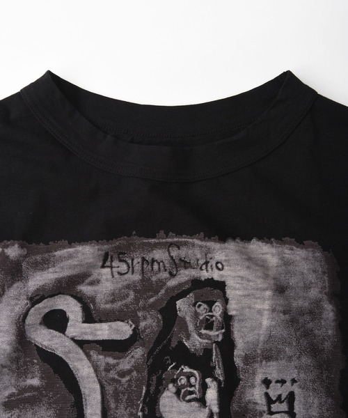 45R（フォーティファイブアール）の「山ものがたりのプリントTシャツ（サル）（Tシャツ/カットソー・レディース・ホワイト・SMALL/LARGE）」の11枚目の写真