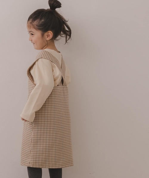 URBAN RESEARCH DOORS（アーバンリサーチドアーズ）の「キモウジャンパースカート(KIDS)（ジャンパースカート・キッズ・ベージュ/チェック・120/105/150/135）」の6枚目の写真