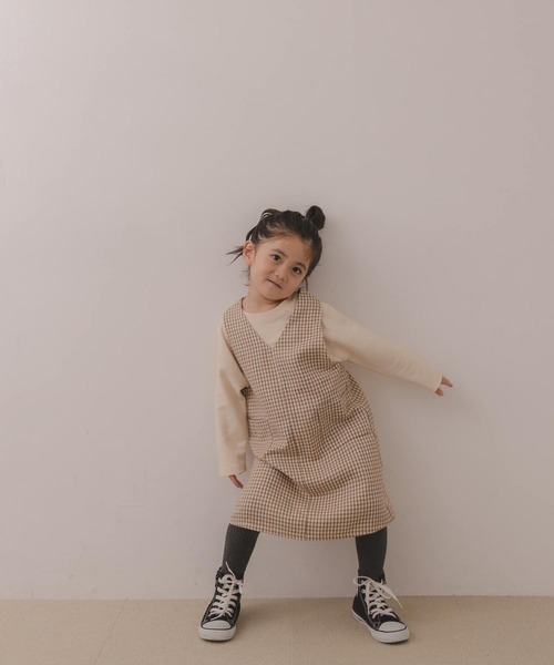 URBAN RESEARCH DOORS（アーバンリサーチドアーズ）の「キモウジャンパースカート(KIDS)（ジャンパースカート・キッズ・ベージュ/チェック・120/105/150/135）」の12枚目の写真