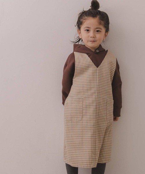 URBAN RESEARCH DOORS（アーバンリサーチドアーズ）の「キモウジャンパースカート(KIDS)（ジャンパースカート・キッズ・ベージュ/チェック・120/105/150/135）」の16枚目の写真