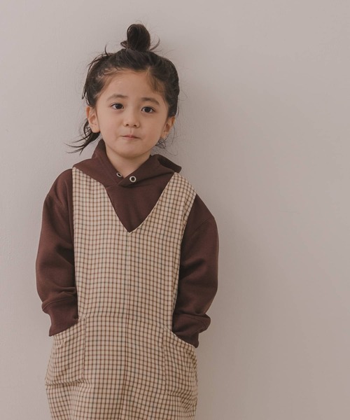 URBAN RESEARCH DOORS（アーバンリサーチドアーズ）の「キモウジャンパースカート(KIDS)（ジャンパースカート・キッズ・ベージュ/チェック・120/105/150/135）」の4枚目の写真