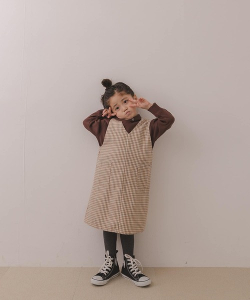 URBAN RESEARCH DOORS（アーバンリサーチドアーズ）の「キモウジャンパースカート(KIDS)（ジャンパースカート・キッズ・ベージュ/チェック・120/105/150/135）」の18枚目の写真
