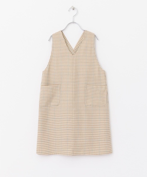 URBAN RESEARCH DOORS（アーバンリサーチドアーズ）の「キモウジャンパースカート(KIDS)（ジャンパースカート・キッズ・ベージュ/チェック・120/105/150/135）」の21枚目の写真