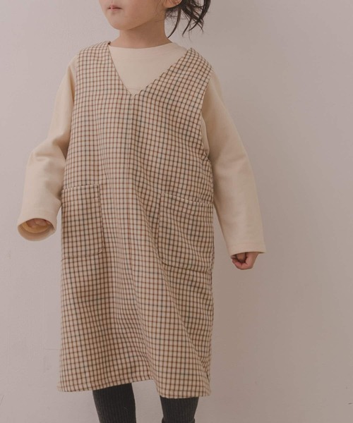URBAN RESEARCH DOORS（アーバンリサーチドアーズ）の「キモウジャンパースカート(KIDS)（ジャンパースカート・キッズ・ベージュ/チェック・120/105/150/135）」の17枚目の写真