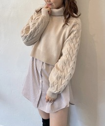 OLIVE des OLIVE | タートルニット&チュニックset(Tシャツ/カットソー)