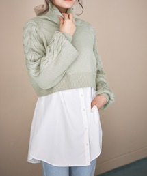 OLIVE des OLIVE | タートルニット&チュニックset(Tシャツ/カットソー)