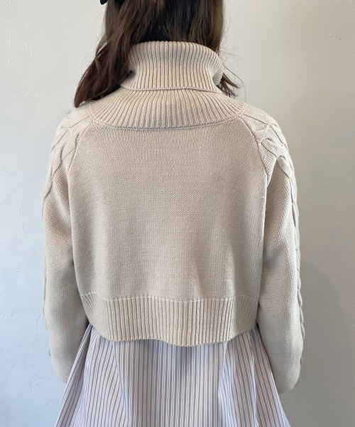 OLIVE des OLIVE（オリーブデオリーブ）の「タートルニット&チュニックset（Tシャツ/カットソー・レディース・ベージュ/オフホワイト/ミント・FREE）」の17枚目の写真