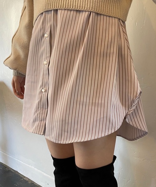 OLIVE des OLIVE（オリーブデオリーブ）の「タートルニット&チュニックset（Tシャツ/カットソー・レディース・ベージュ/オフホワイト/ミント・FREE）」の18枚目の写真