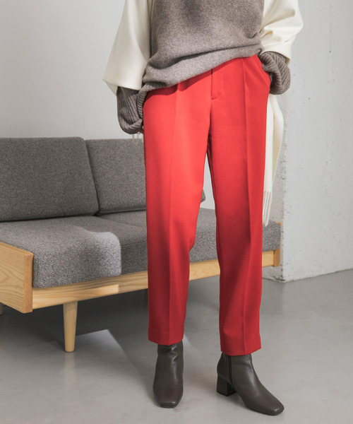 URBAN RESEARCH（アーバンリサーチ）の「ウール混タックカラーパンツ（その他パンツ・レディース・ベージュ系その他/ブルー/レッド・34/36/38）」の3枚目の写真