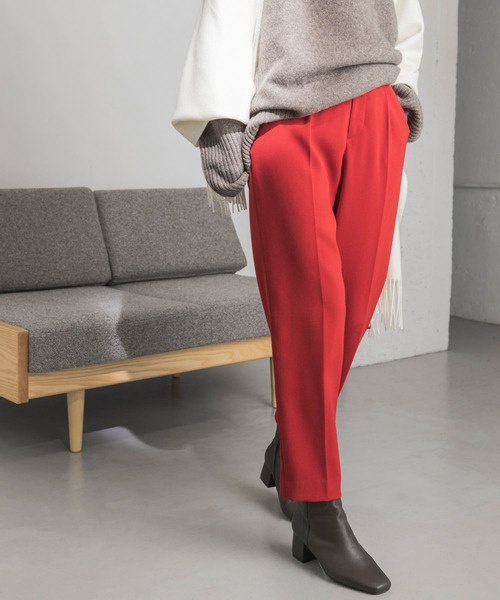 URBAN RESEARCH（アーバンリサーチ）の「ウール混タックカラーパンツ（その他パンツ・レディース・ベージュ系その他/ブルー/レッド・34/36/38）」の12枚目の写真