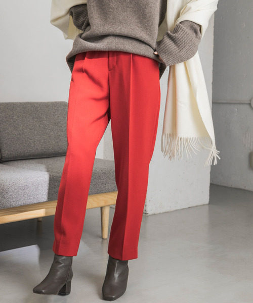 URBAN RESEARCH（アーバンリサーチ）の「ウール混タックカラーパンツ（その他パンツ・レディース・ベージュ系その他/ブルー/レッド・34/36/38）」の14枚目の写真