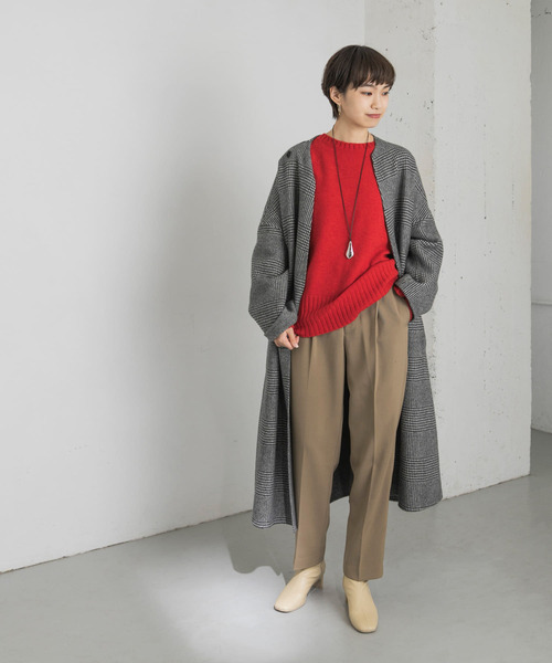 URBAN RESEARCH（アーバンリサーチ）の「ウール混タックカラーパンツ（その他パンツ・レディース・ベージュ系その他/ブルー/レッド・34/36/38）」の21枚目の写真