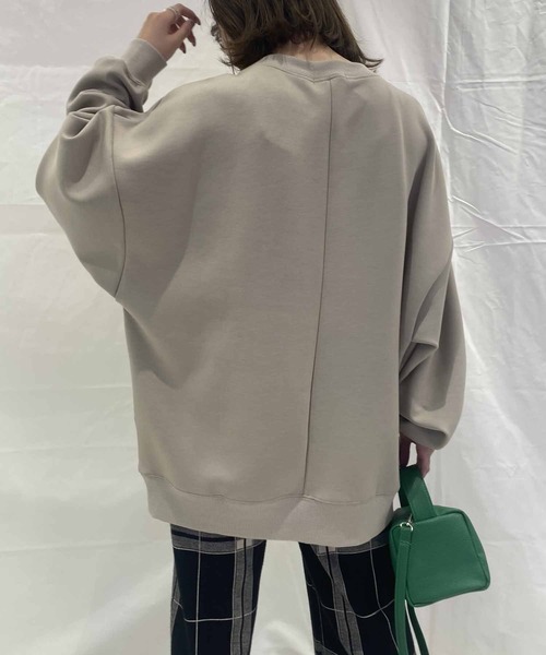 AS KNOW AS PINKY（アズノゥアズピンキー）の「BIGに伝えて想いをプルオーバー（スウェット・レディース・ホワイト/グレイッシュベージュ/グリーン/ブラック・FREE）」の11枚目の写真