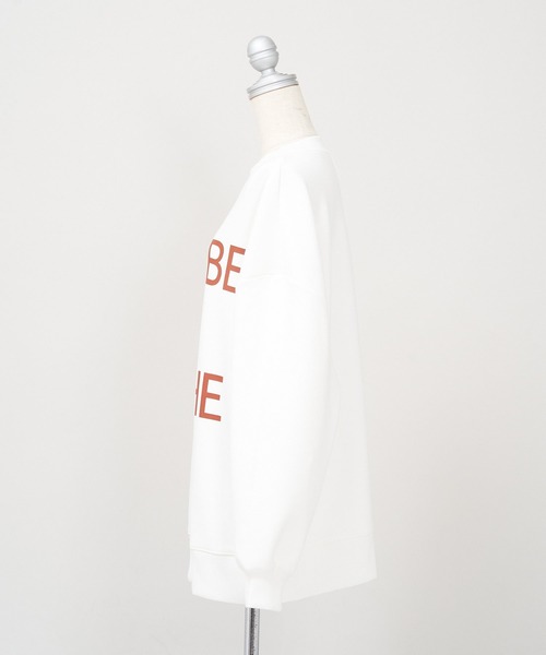 AS KNOW AS PINKY（アズノゥアズピンキー）の「BIGに伝えて想いをプルオーバー（スウェット・レディース・ホワイト/グレイッシュベージュ/グリーン/ブラック・FREE）」の10枚目の写真