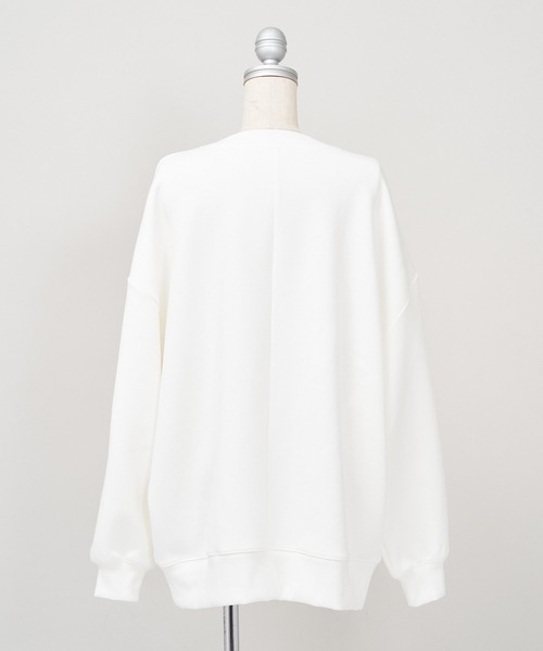 AS KNOW AS PINKY（アズノゥアズピンキー）の「BIGに伝えて想いをプルオーバー（スウェット・レディース・ホワイト/グレイッシュベージュ/グリーン/ブラック・FREE）」の8枚目の写真