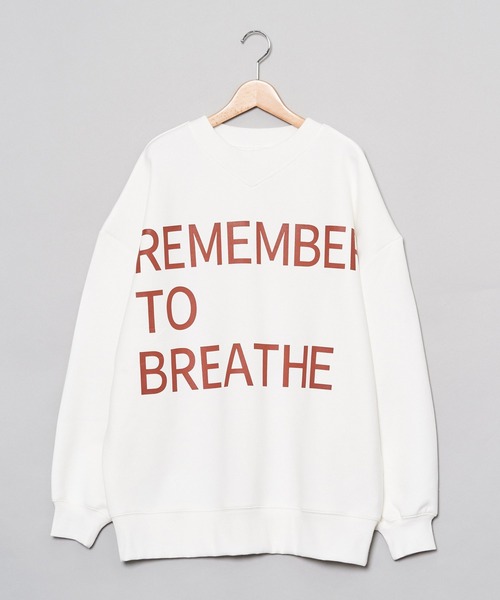 AS KNOW AS PINKY（アズノゥアズピンキー）の「BIGに伝えて想いをプルオーバー（スウェット・レディース・ホワイト/グレイッシュベージュ/グリーン/ブラック・FREE）」の20枚目の写真