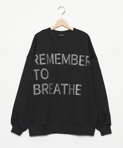 AS KNOW AS PINKY（アズノゥアズピンキー）の「BIGに伝えて想いをプルオーバー（スウェット・レディース・ホワイト/グレイッシュベージュ/グリーン/ブラック・FREE）」の21枚目の写真