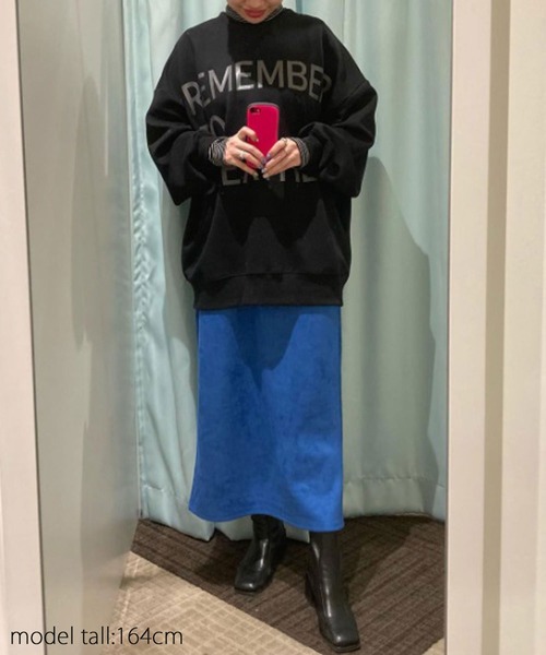 AS KNOW AS PINKY（アズノゥアズピンキー）の「BIGに伝えて想いをプルオーバー（スウェット・レディース・ホワイト/グレイッシュベージュ/グリーン/ブラック・FREE）」の22枚目の写真