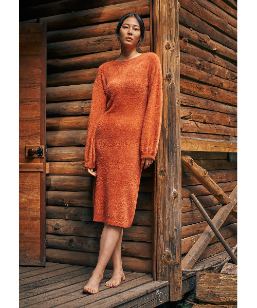 モヘアタッチワンピース【Xmas限定BOX付】