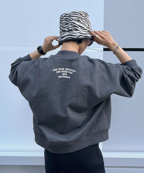 PAGEBOY（ページボーイ）の「サンドフォトウラケプルオーバー（スウェット・レディース・ピンク/オートミール/チャコールグレー・FREE）」の5枚目の写真