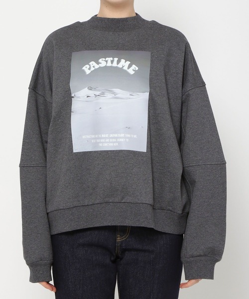 PAGEBOY（ページボーイ）の「サンドフォトウラケプルオーバー（スウェット・レディース・ピンク/オートミール/チャコールグレー・FREE）」の12枚目の写真