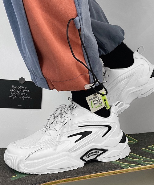 SVEC（シュベック）の「チャンキーソール ダッドシューズ（スニーカー・メンズ・ホワイト/ブラック/ホワイト×ブラック・42/40/44）」の19枚目の写真