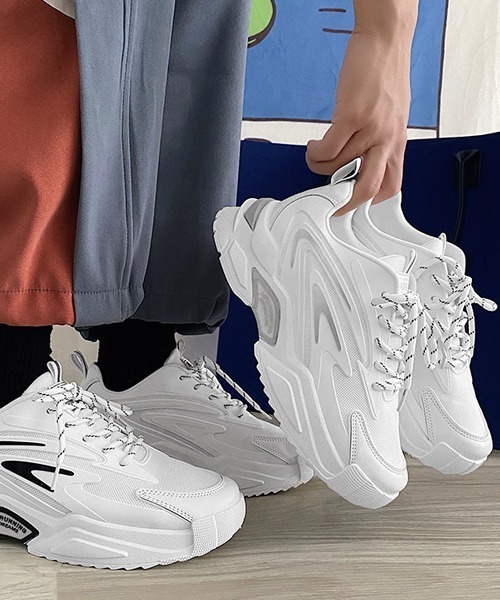 SVEC（シュベック）の「チャンキーソール ダッドシューズ（スニーカー・メンズ・ホワイト/ブラック/ホワイト×ブラック・42/40/44）」の17枚目の写真