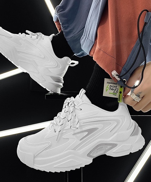 SVEC（シュベック）の「チャンキーソール ダッドシューズ（スニーカー・メンズ・ホワイト/ブラック/ホワイト×ブラック・42/40/44）」の5枚目の写真