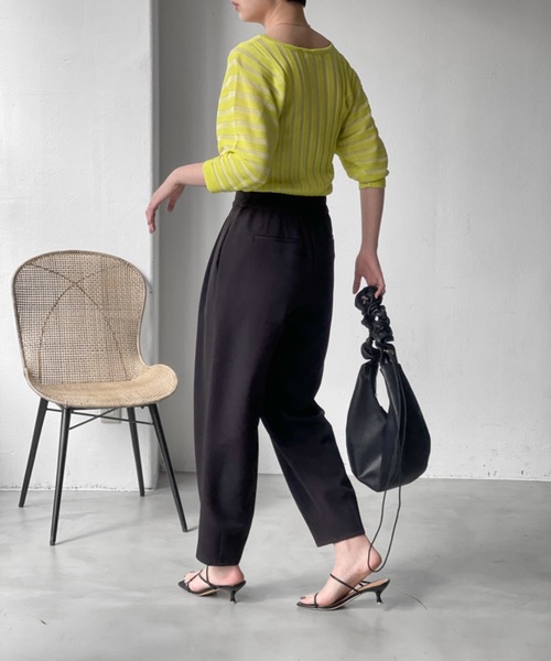 Solace（ソレイス）の「ウエストベルトグルカタックパンツ（スラックス・レディース・ブラック/ブルー・FREE）」の16枚目の写真