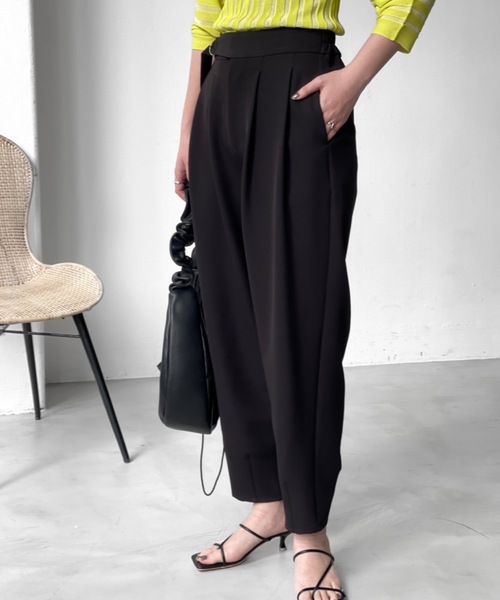 Solace（ソレイス）の「ウエストベルトグルカタックパンツ（スラックス・レディース・ブラック/ブルー・FREE）」の12枚目の写真