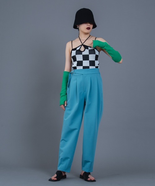 Solace（ソレイス）の「ウエストベルトグルカタックパンツ（スラックス・レディース・ブラック/ブルー・FREE）」の21枚目の写真