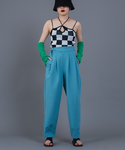 Solace（ソレイス）の「ウエストベルトグルカタックパンツ（スラックス・レディース・ブラック/ブルー・FREE）」の20枚目の写真