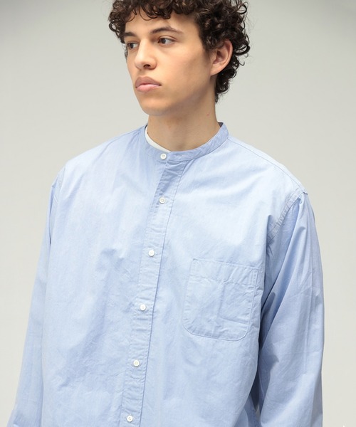 BEAMS PLUS（ビームスプラス）の「Band Collar 120/3 Broad Classic Fit（シャツ/ブラウス・メンズ・サックスブルー/ホワイト・L/S/M/XL/X-SMALL）」の20枚目の写真