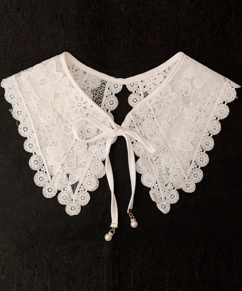 DAY CLOSET（デイ クローゼット）の「レディース レースビッグカラー付け襟 Aタイプ（付け襟・レディース・ブラック/ホワイト/ブラック系その他/ホワイト系その他・ONE SIZE）」の5枚目の写真