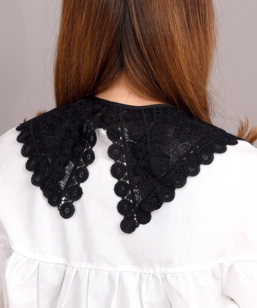 DAY CLOSET（デイ クローゼット）の「レディース レースビッグカラー付け襟 Aタイプ（付け襟・レディース・ブラック/ホワイト/ブラック系その他/ホワイト系その他・ONE SIZE）」の15枚目の写真