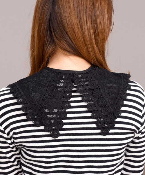 DAY CLOSET（デイ クローゼット）の「レディース レースビッグカラー付け襟 Aタイプ（付け襟・レディース・ブラック/ホワイト/ブラック系その他/ホワイト系その他・ONE SIZE）」の18枚目の写真