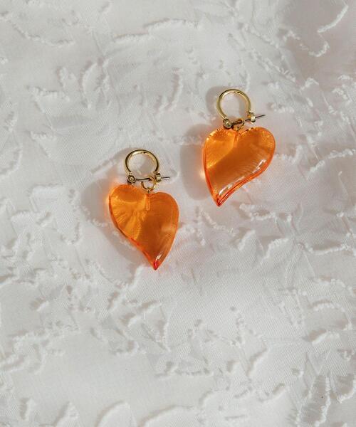 CITEN(シテン)の「<CITEN(シテン)>クリアモチーフ ピアス(ピアス(両耳用)・レディース・シルバー/オレンジ/ケリー・FREE)」の2枚目の写真