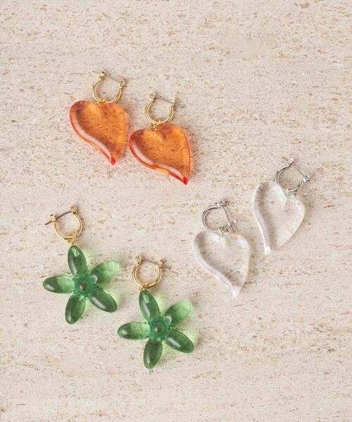 CITEN(シテン)の「<CITEN(シテン)>クリアモチーフ ピアス(ピアス(両耳用)・レディース・シルバー/オレンジ/ケリー・FREE)」の7枚目の写真