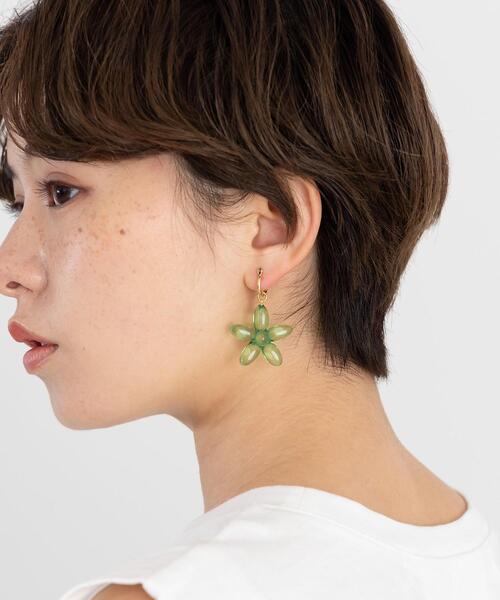 CITEN(シテン)の「<CITEN(シテン)>クリアモチーフ ピアス(ピアス(両耳用)・レディース・シルバー/オレンジ/ケリー・FREE)」の6枚目の写真