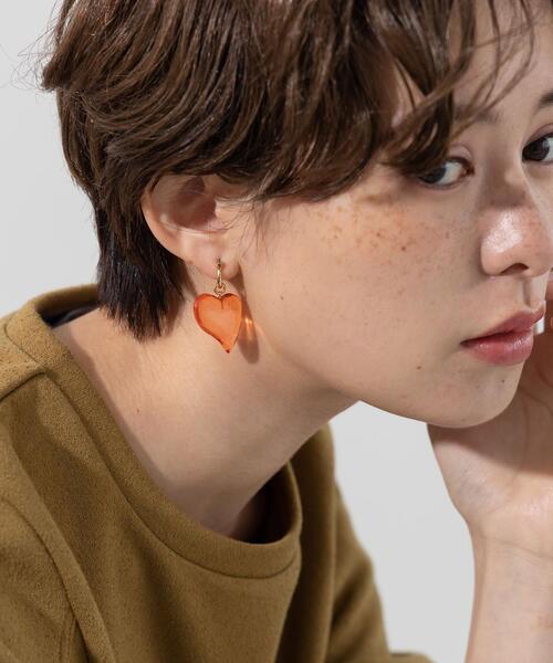 CITEN(シテン)の「<CITEN(シテン)>クリアモチーフ ピアス(ピアス(両耳用)・レディース・シルバー/オレンジ/ケリー・FREE)」の5枚目の写真